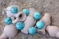 Tyrkysový náramek - Tyrkys, kuličky